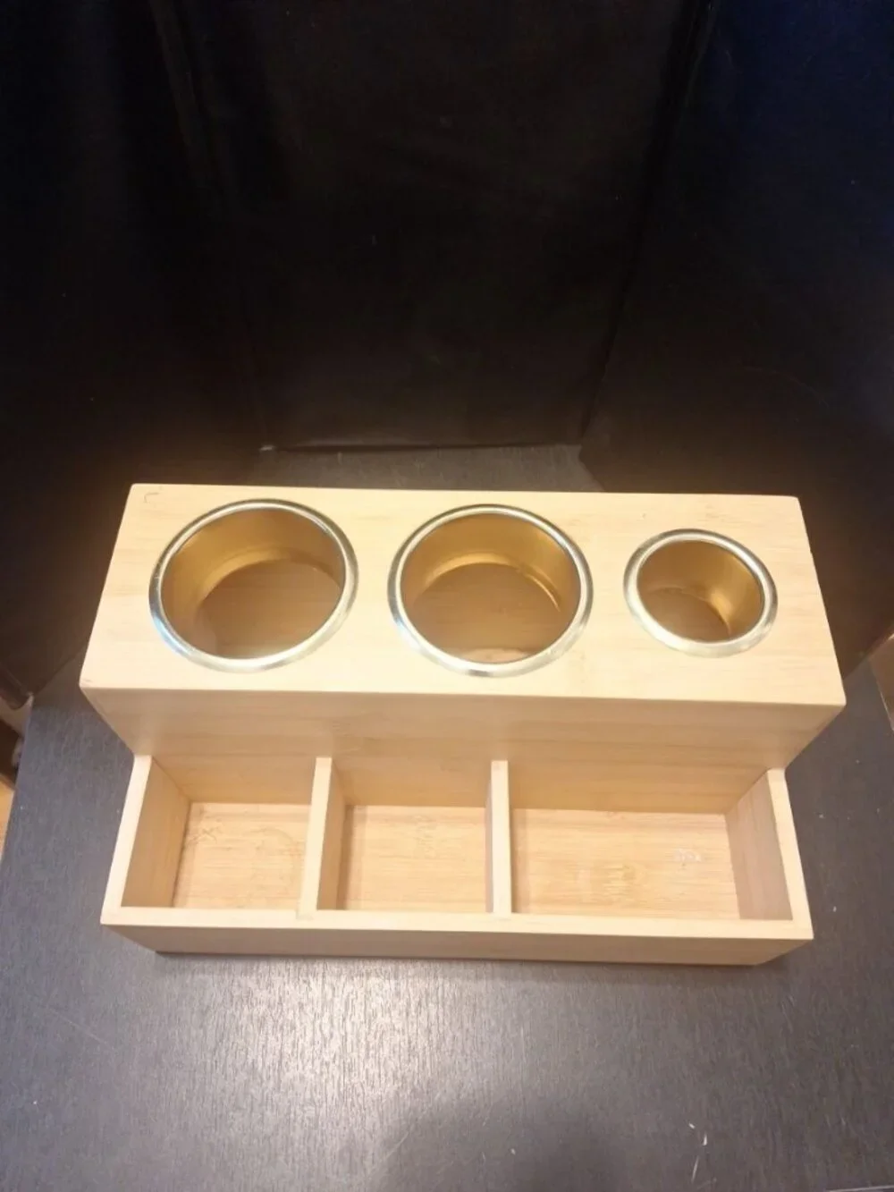 Better Homes & Gardens Bamboo Hair Tools Organizer Natural Bamboo Finish